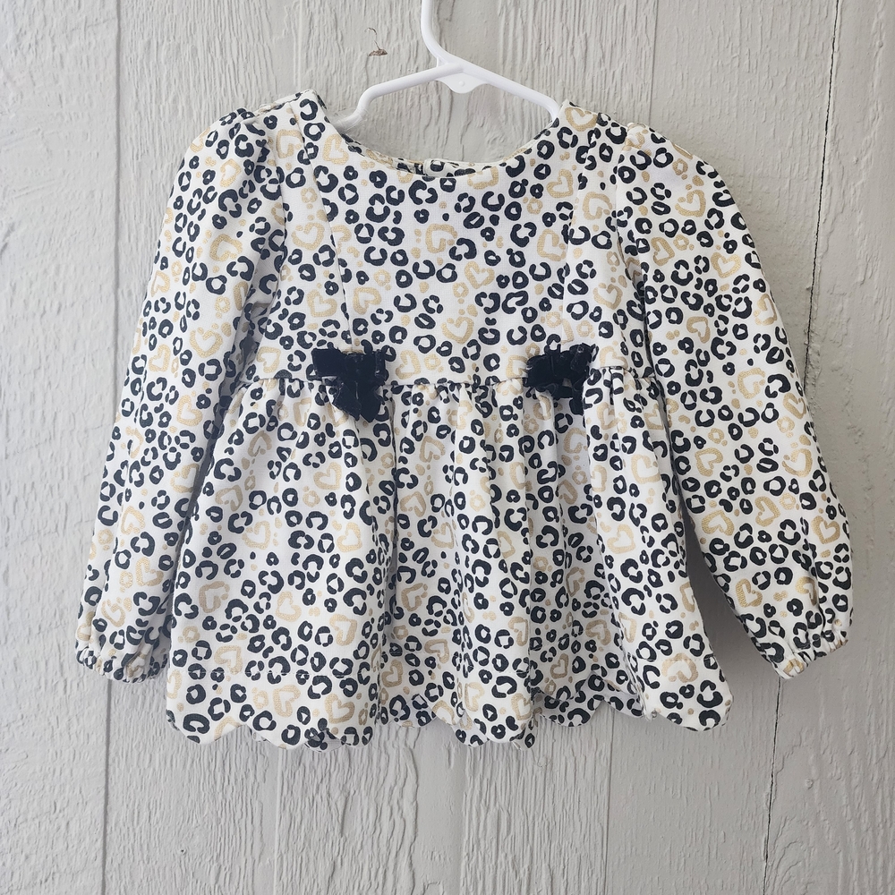 Rachel Zoe Kids Leopard Print Blouse - Black, Gold, And White